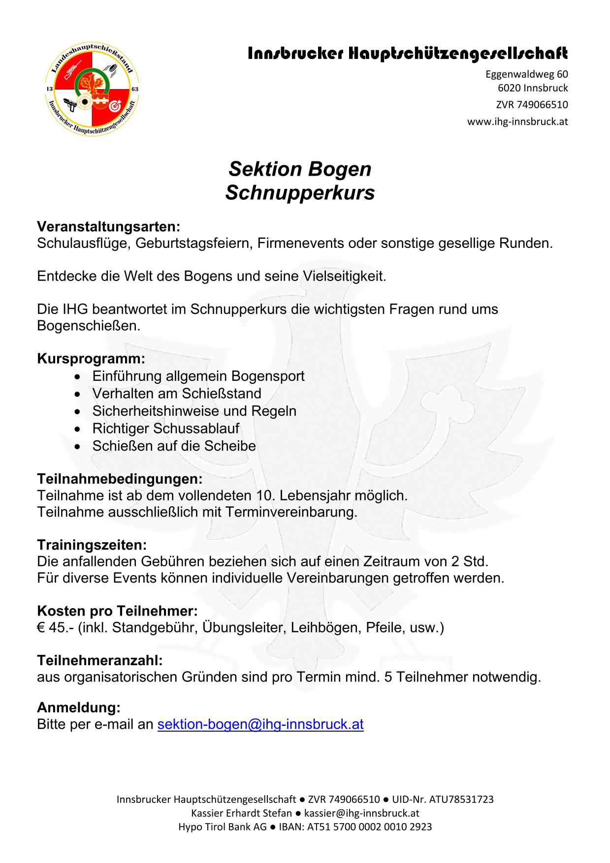 Schnupperkurs Homepage 2026